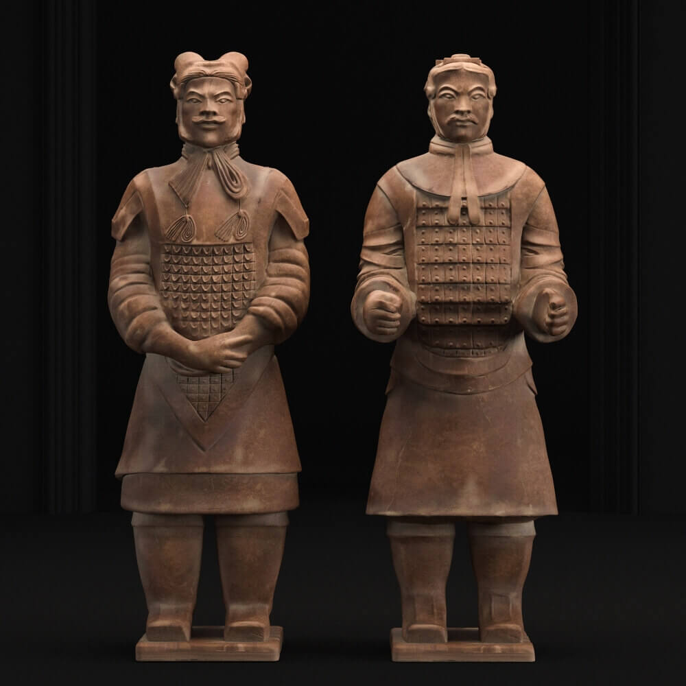 兵马俑雕塑3D模型（OBJ,FBX,MAX）