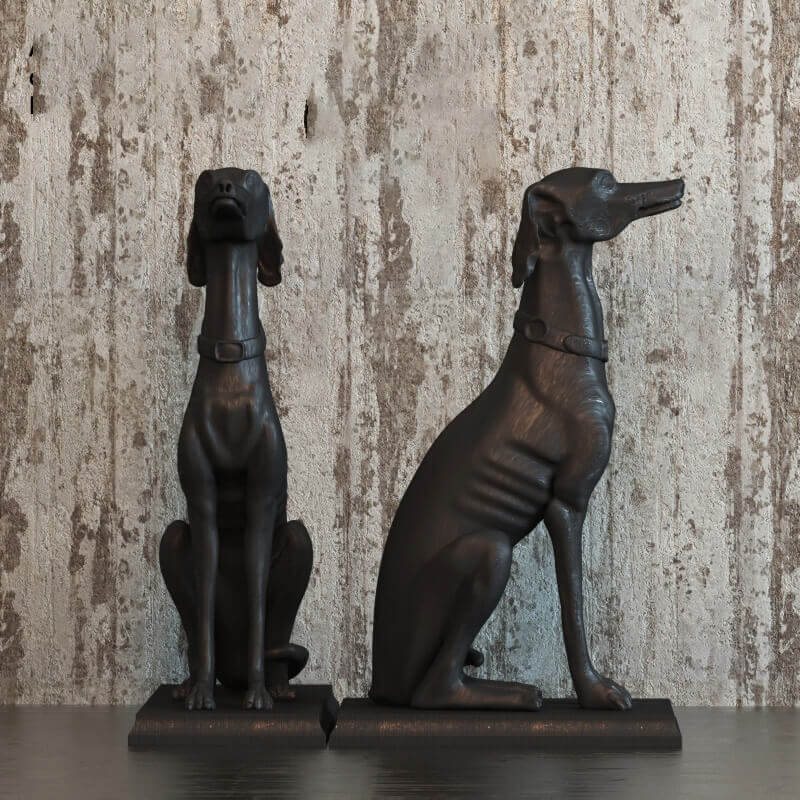狗狗雕塑3D模型（OBJ,FBX,MAX）