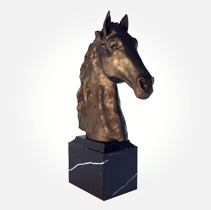 马头雕塑3D模型（OBJ,FBX,MAX）