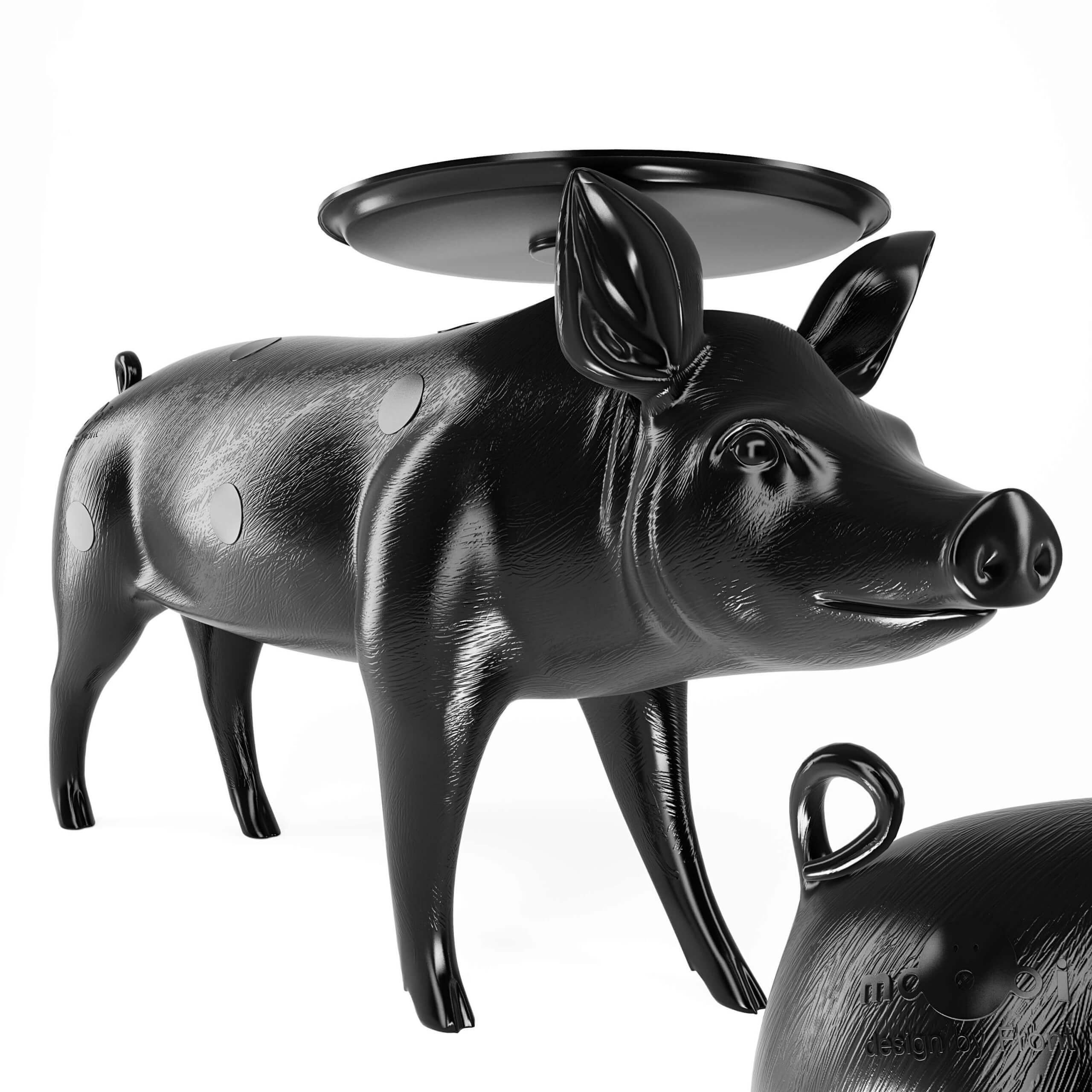 黑色猪桌3D模型（OBJ,FBX,MAX）