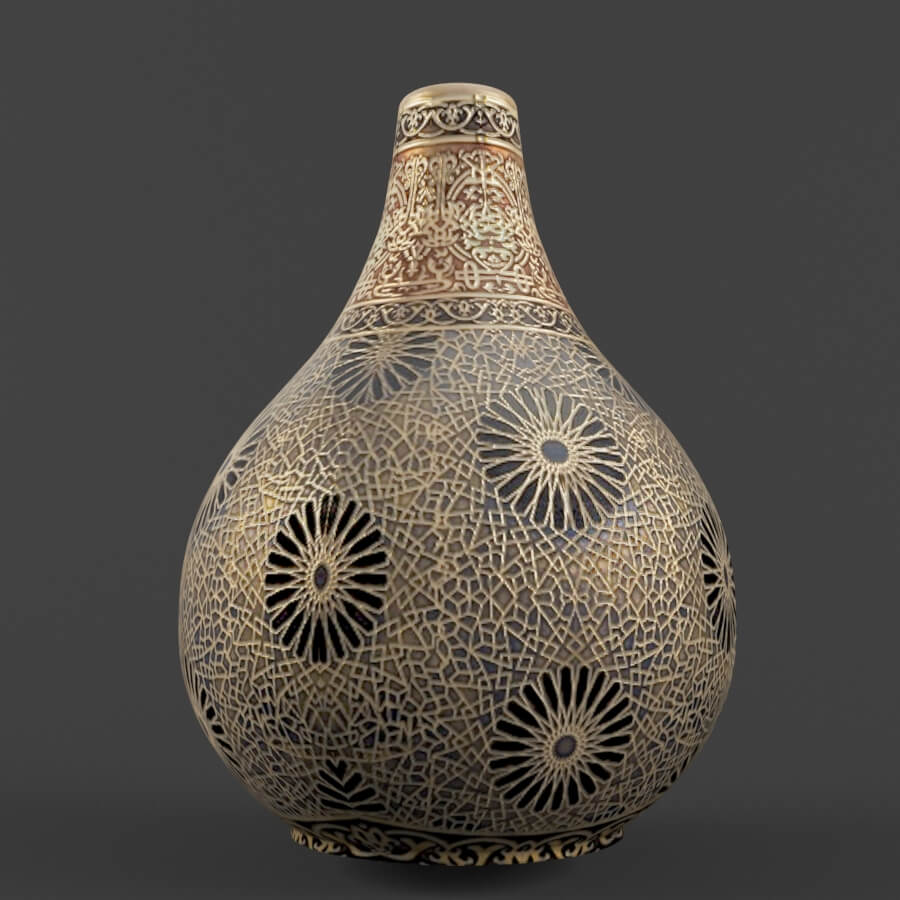 圆身细口摩洛哥花瓶3D模型（OBJ,FBX,MAX）