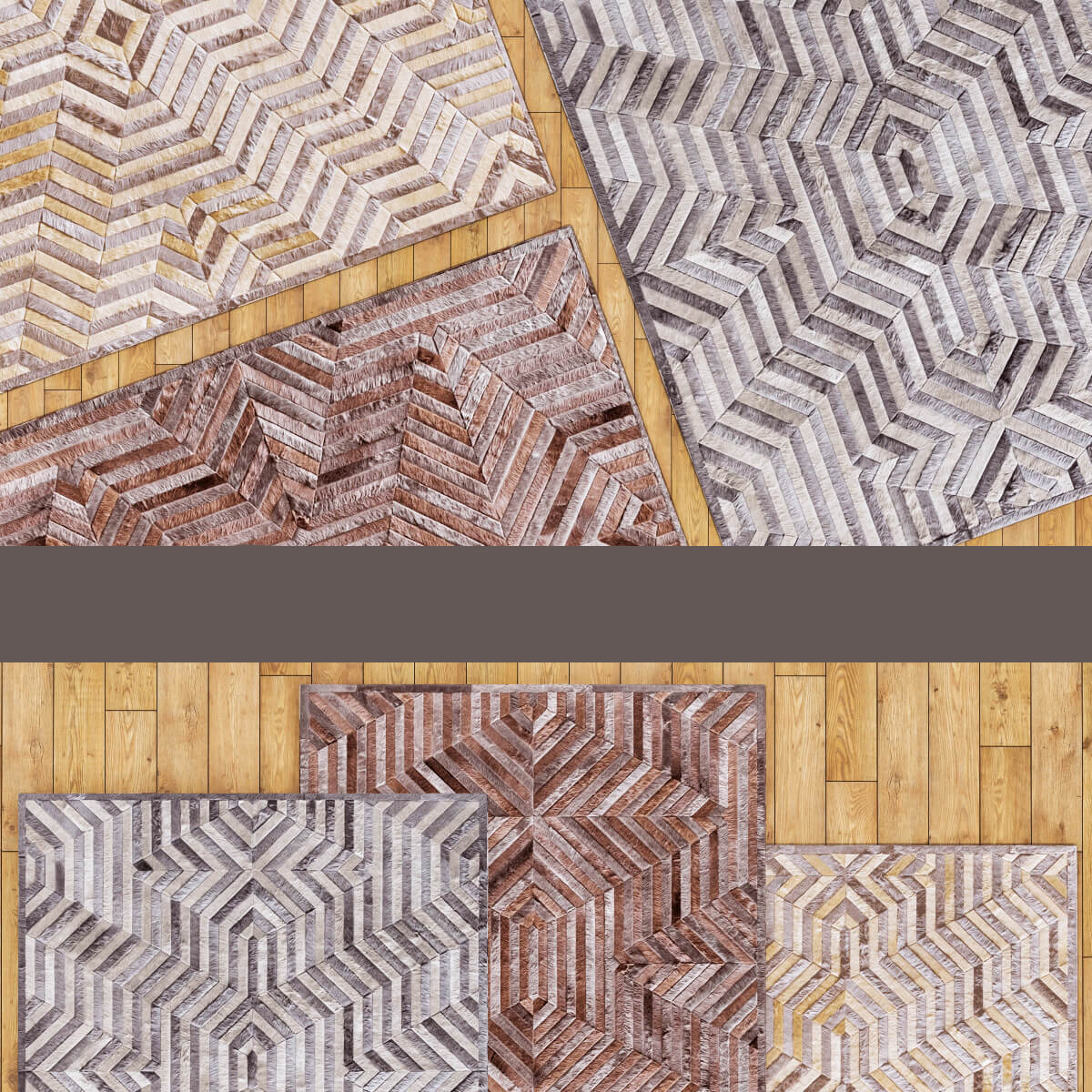 几何图案地毯3D模型（OBJ,FBX,MAX）