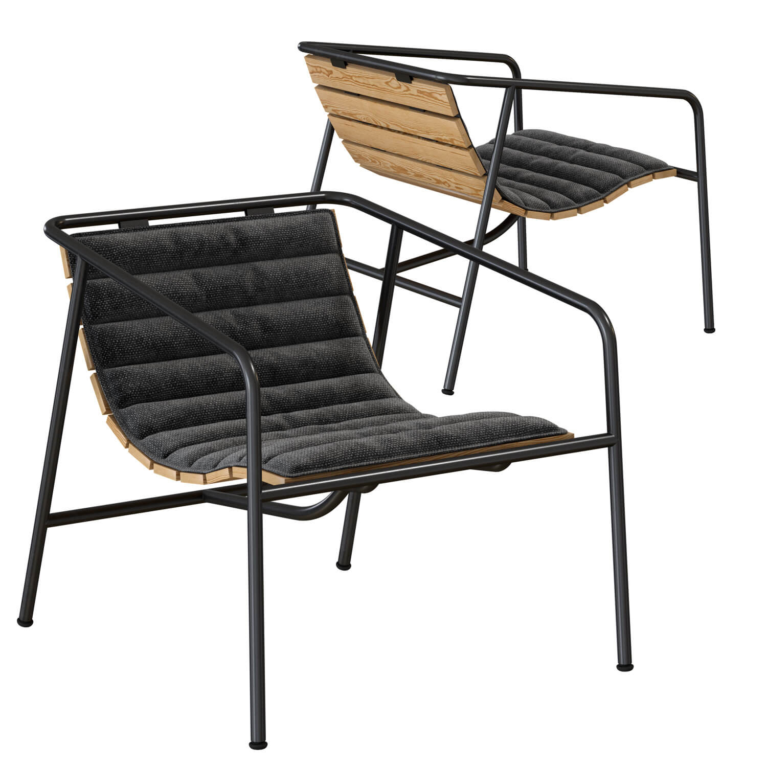 简易扶手沙发椅3D模型（OBJ,FBX,MAX）