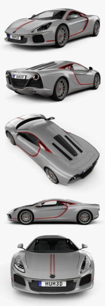 ATS GT 2021 超级跑车 3D模型下载（C4D,FBX,OBJ,MAX,MB,3DS）