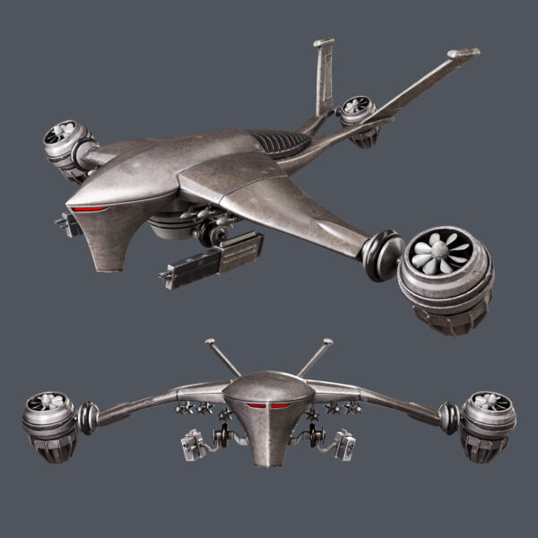 科技感无人机武器3D模型下载（OBJ,MAX）