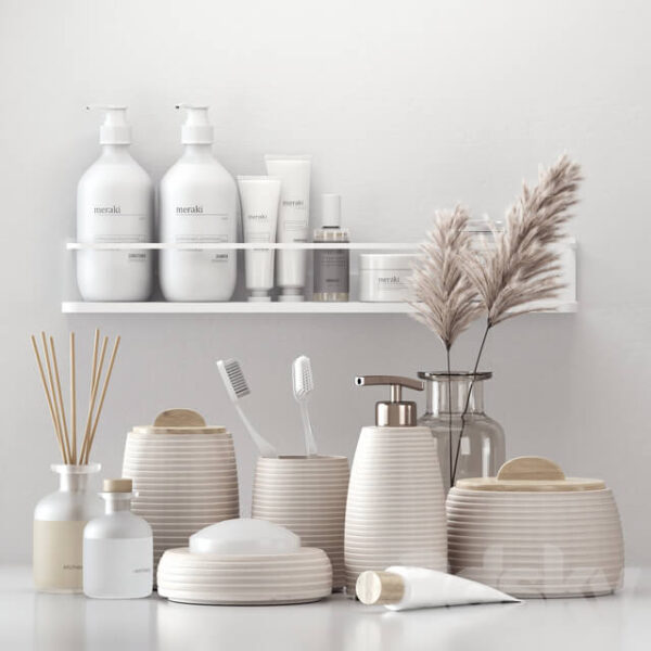 浴室必备护肤品洗漱用品3D模型套装下载（max,obj,fbx）