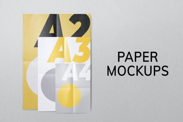 时尚高端a2a3a4尺寸海报设计vi样机展示模型mockups