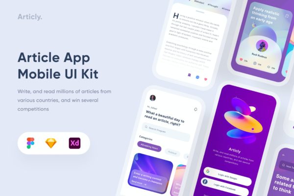 头条文章移动APP设计 – Uixasset (FIG,SKETCH,XD)