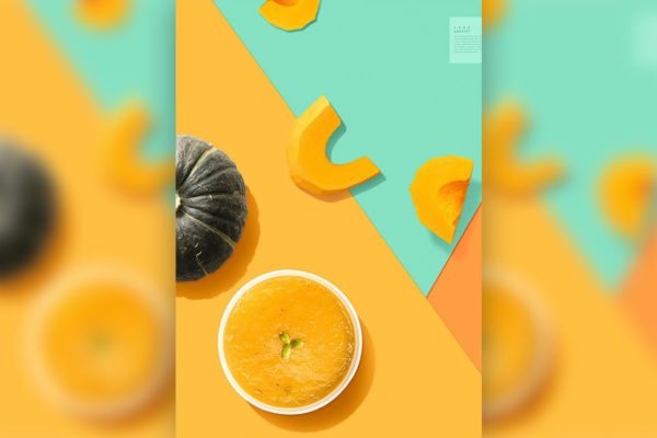 南瓜食品广告海报设计模板 (psd)