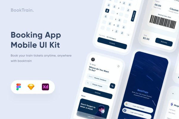 手机在线预订APP设计 – Uixasset (FIG,SKETCH,XD)