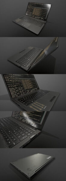 科技感windwos笔记本3D模型下载（OBJ,FBX,MAX）