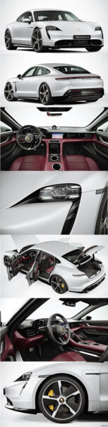 保时捷 Taycan 泰森 豪华汽车3D模型下载（OBJ,MAX,FBX）