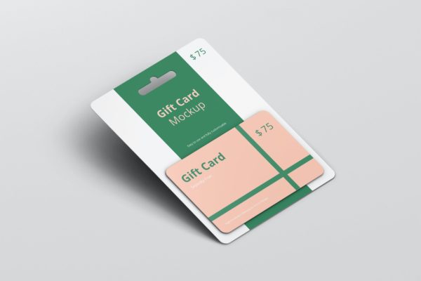 高端礼品卡设计模型Gift Card Mockup