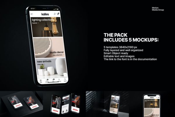 高品质的iPhone 12 APP UI样机展示模型mockups