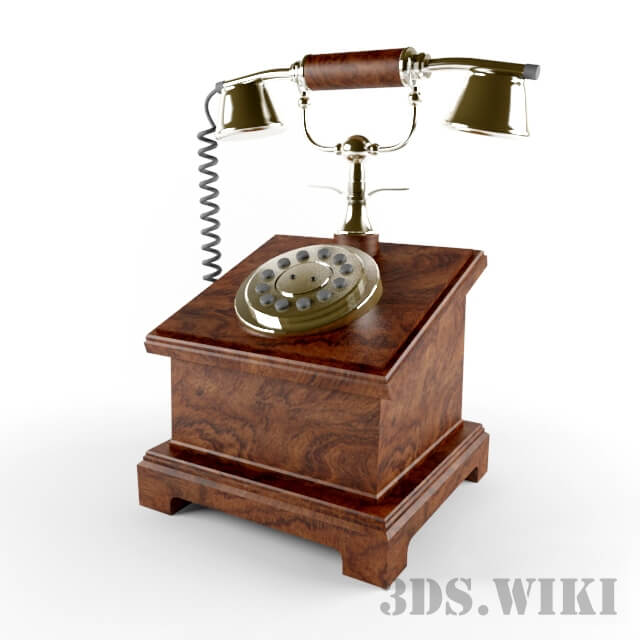 经典复古电话3D模型（OBJ,FBX,MAX）