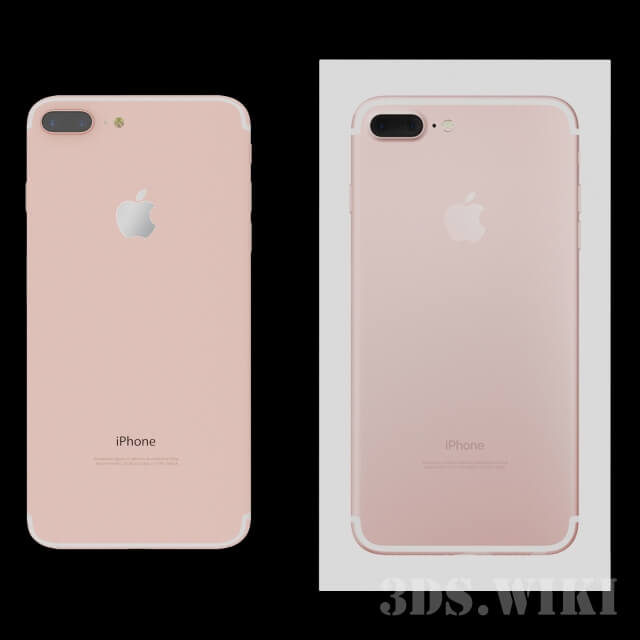 IPhone 7 Plus粉色3D模型（OBJ,FBX,MAX）