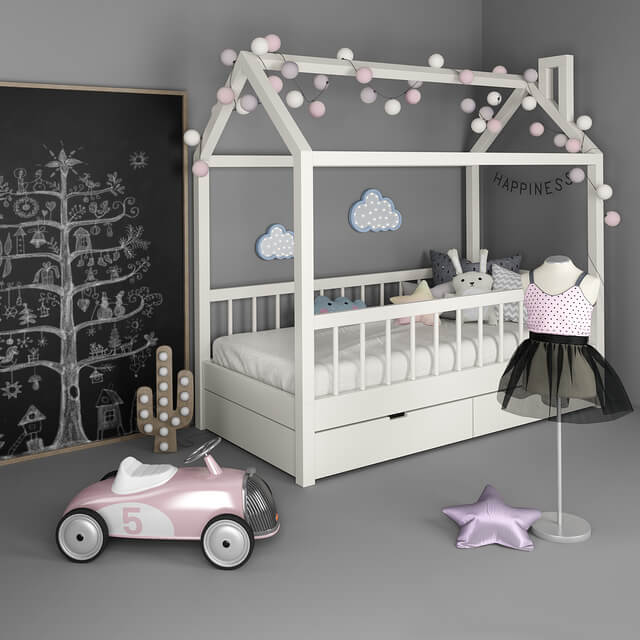 婴儿房家具和装饰3D模型（OBJ,FBX,MAX）