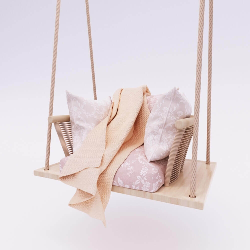 室内儿童秋千吊椅3D模型（OBJ,FBX,MAX）