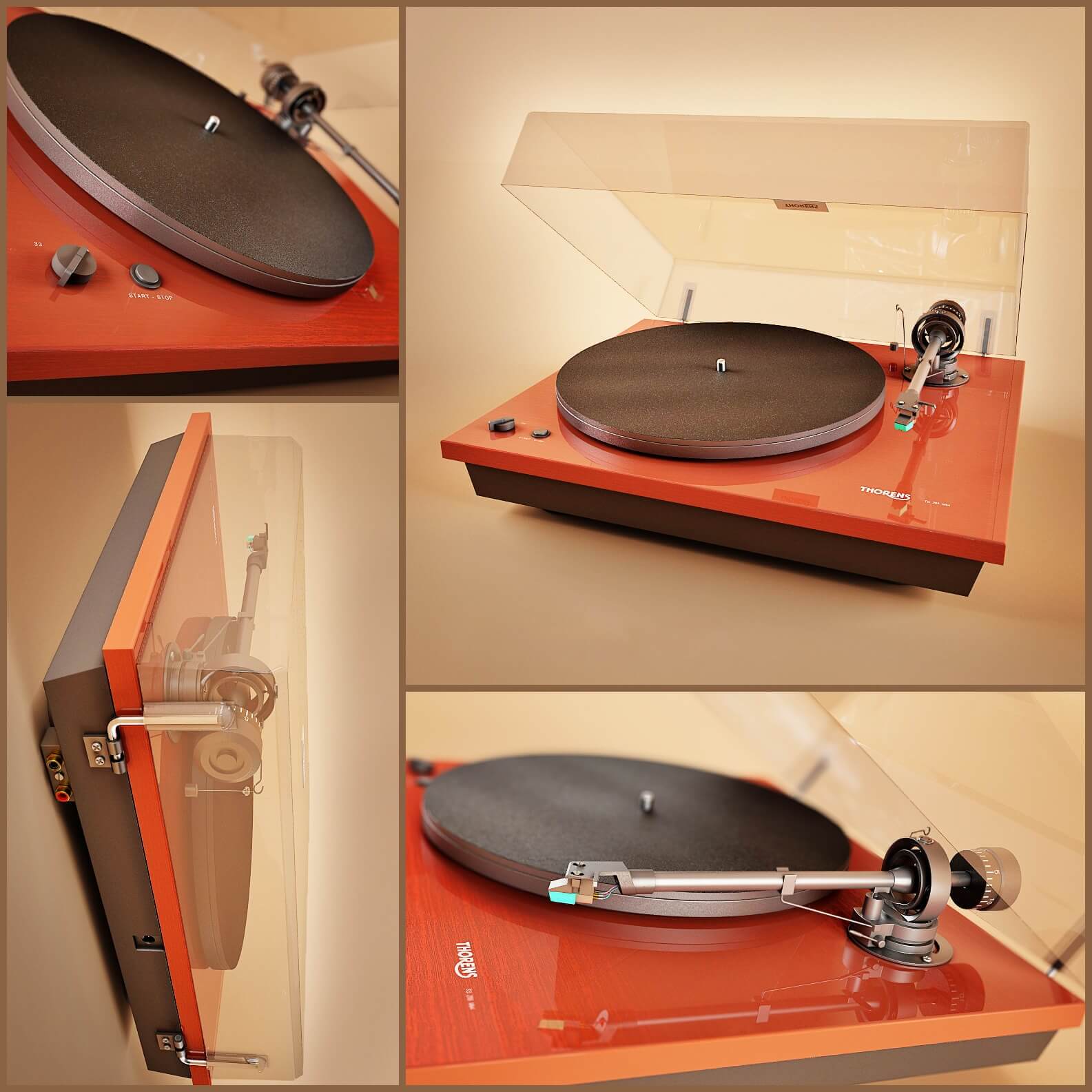 Thorens TD 295 MK黑胶唱机3D模型（OBJ,FBX,MAX）