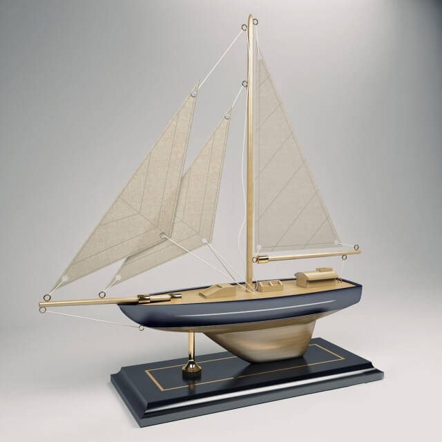 小船工艺品3D模型（OBJ,FBX,MAX）