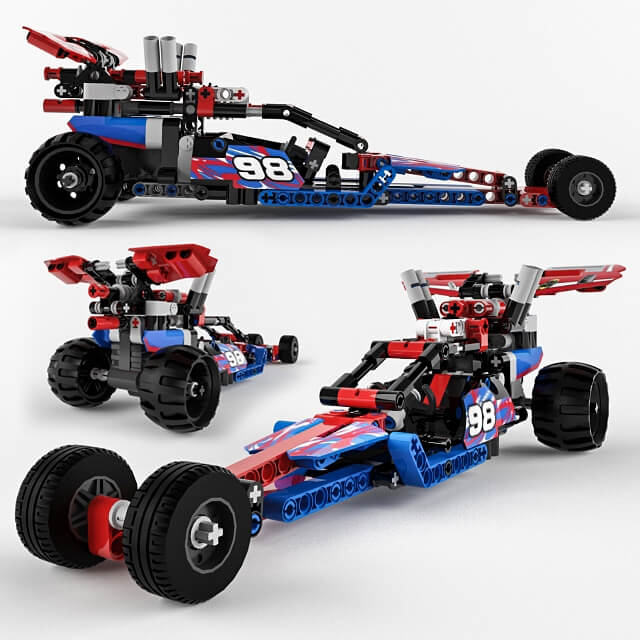 方程式赛车积木玩具3D模型（OBJ,FBX,MAX）