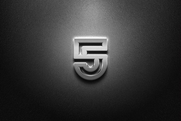 3D银质logo设计样机 (PSD)