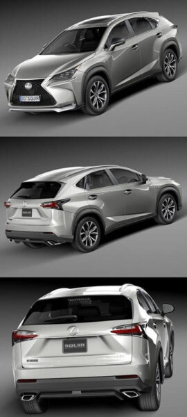 雷克萨斯 Lexus NX 200t 汽车SUV越野车3D模型下载（3Ds,C4D,FBX,MAX,OBJ）