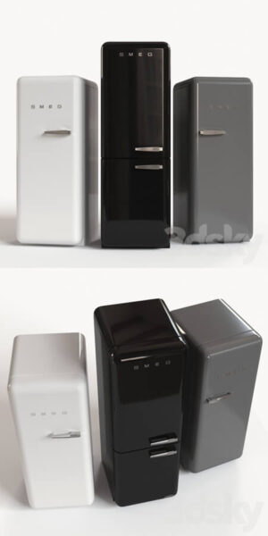 SMEG个性家用冰箱3D模型下载（Max,Obj,Fbx）