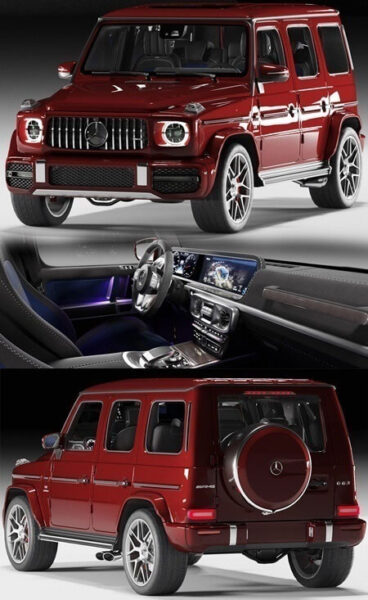 梅赛德斯奔驰 G63 AMG 2019 越野车汽车SUV 3D 模型下载（OBJ,FBX,MAX）