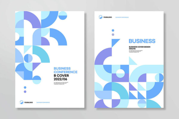 创意几何元素商业品牌手册封面设计模板 (psd)