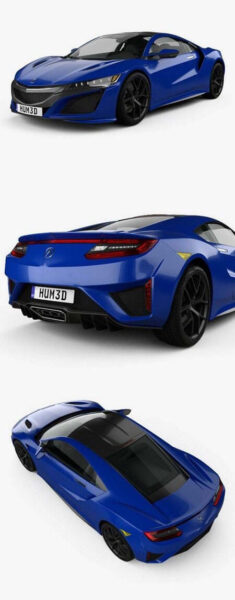 讴歌 Acura NSX 3D汽车模型下载（OBJ,FBX,MAX）