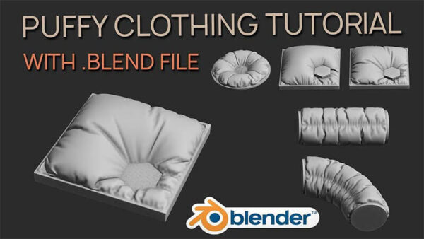 Blender物理蓬松布料效果制作工程文件(Blend)