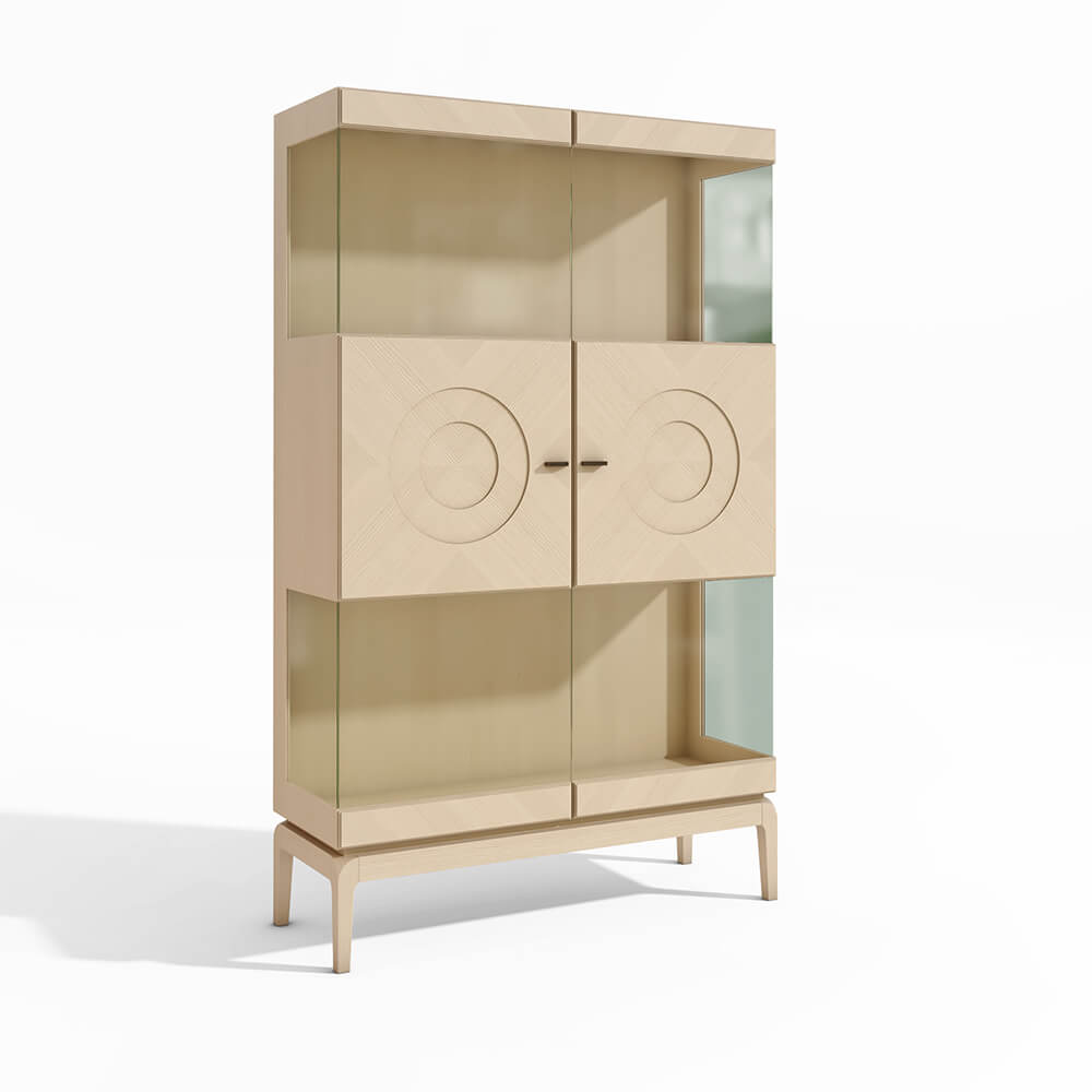 实木架玻璃柜3D模型（OBJ,FBX,MAX）