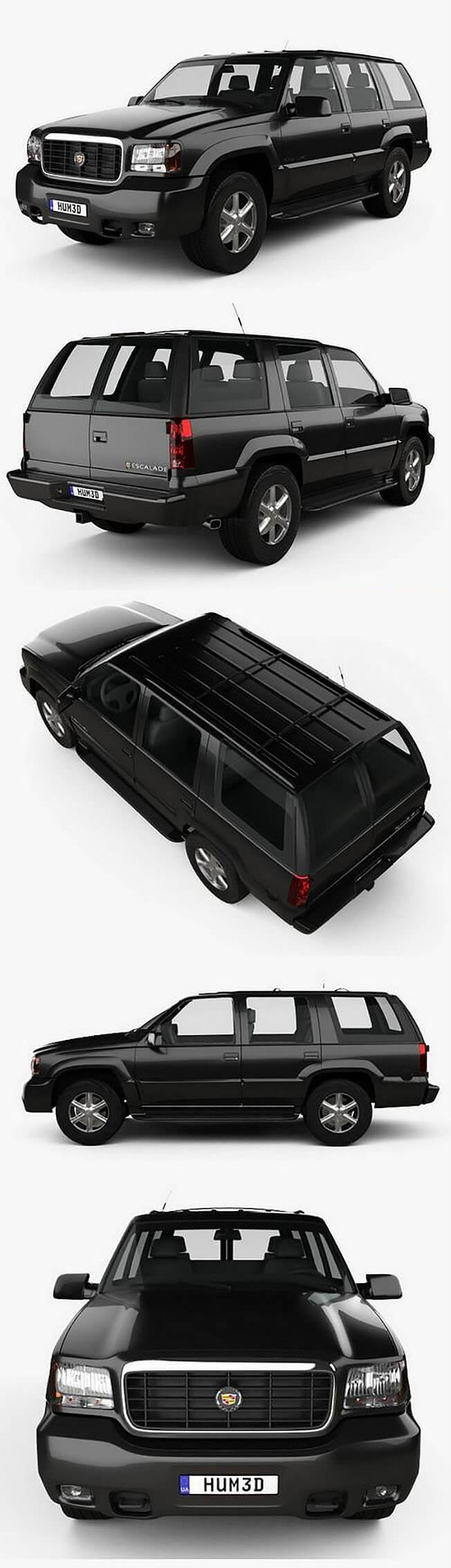 卡迪拉克 Escalade 1999 经典款硬派越野车SUV汽车3D模型下载