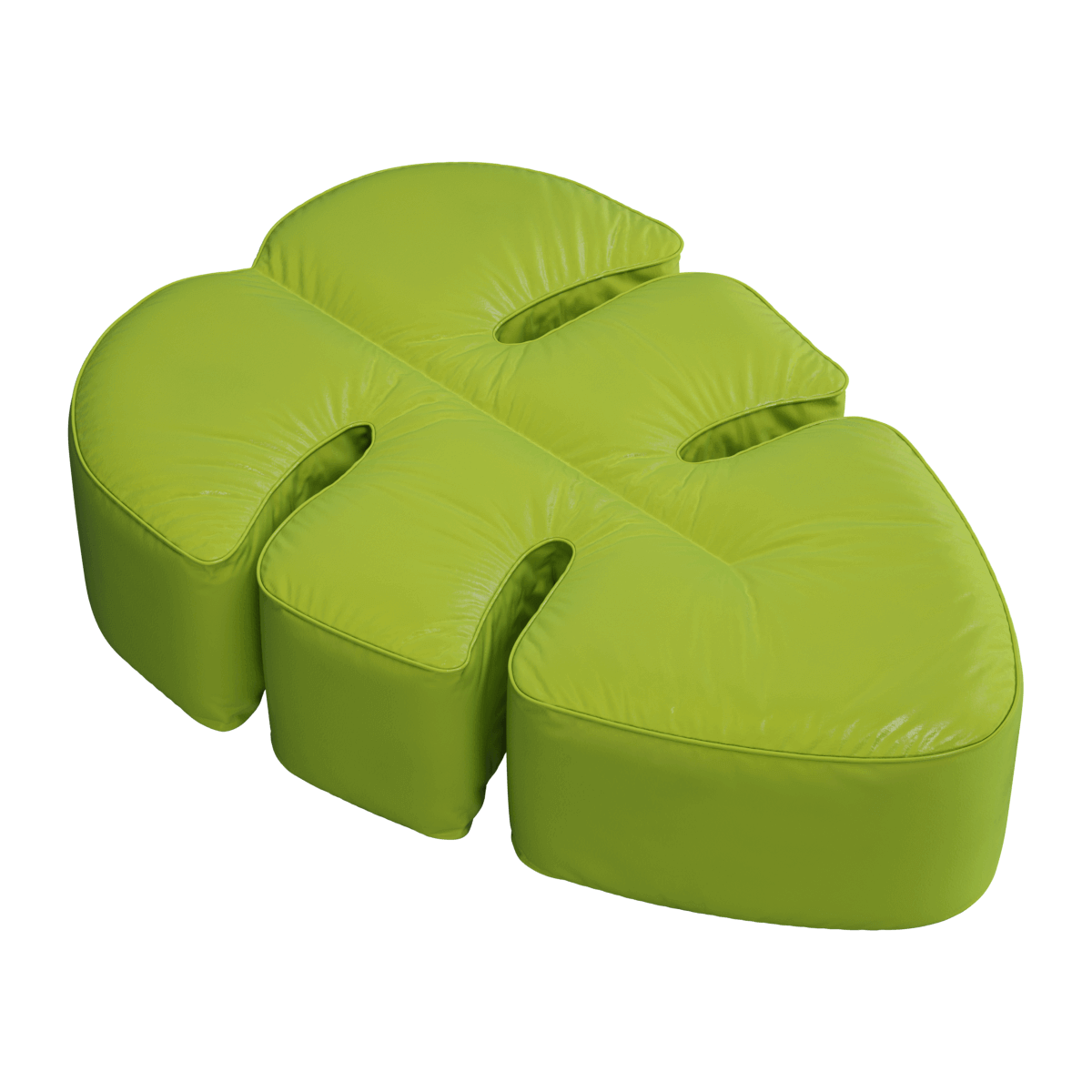 绿色叶子形状皮革沙发垫3D模型（OBJ,FBX,MAX）