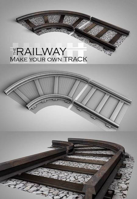 铁路轨道3D模型（FBX,MAX）