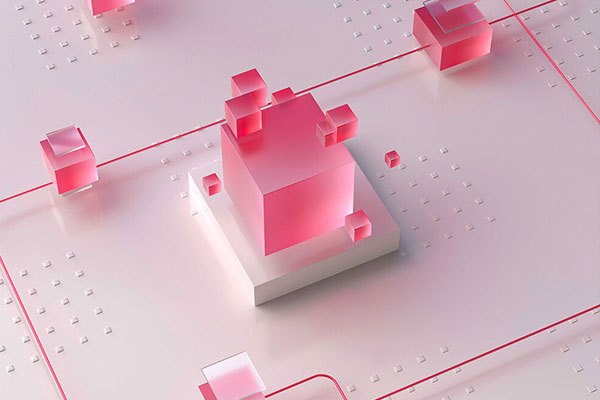 粉色透明方块立体背景图片素材 (jpg)