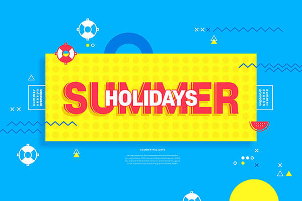 夏季假期活动广告Banner设计素材 (psd)