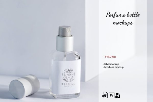 高端香水瓶模型集 4 (PSD)