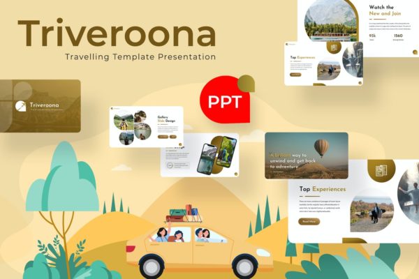 Triverona – 高端旅行风景PPT模板(PPTX)