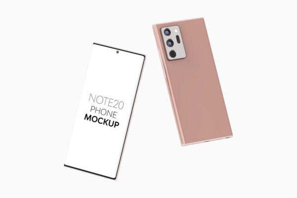 Note20安卓手机展示模型 (PSD)
