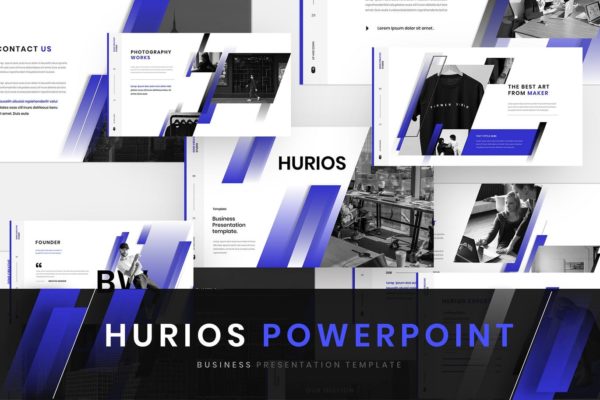 Hurios – 时尚服饰品牌PPT演示模板(PPTX)