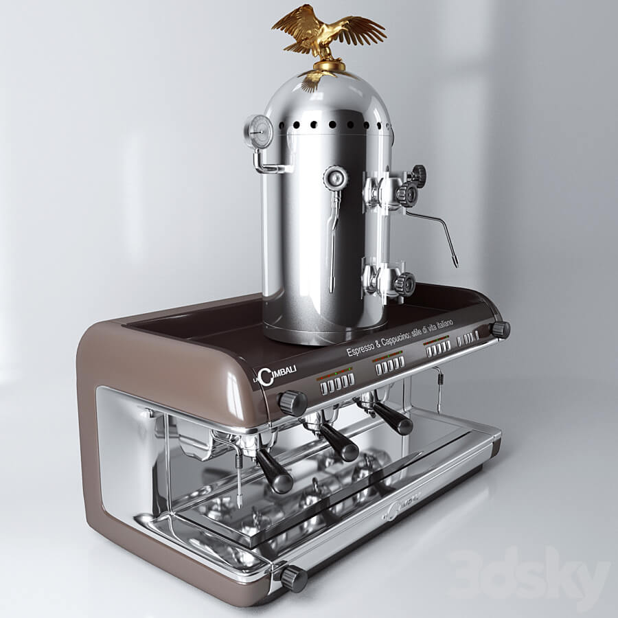 咖啡机,卡布奇诺机器3D模型下载(FBX,MAX)