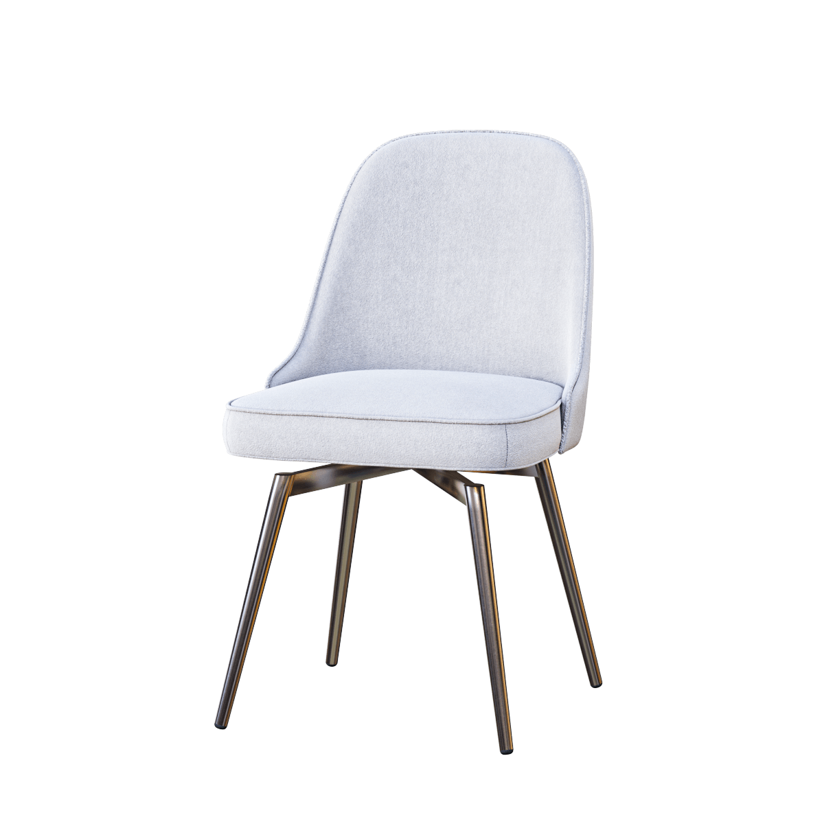 米色布艺餐椅3D模型（OBJ,FBX,MAX）
