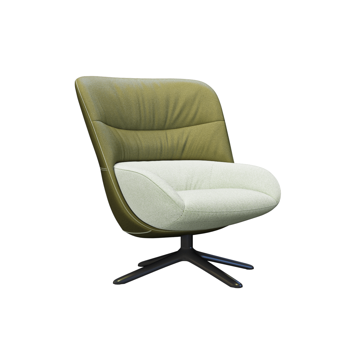 撞色布艺扶手沙发椅3D模型（OBJ,FBX,MAX）