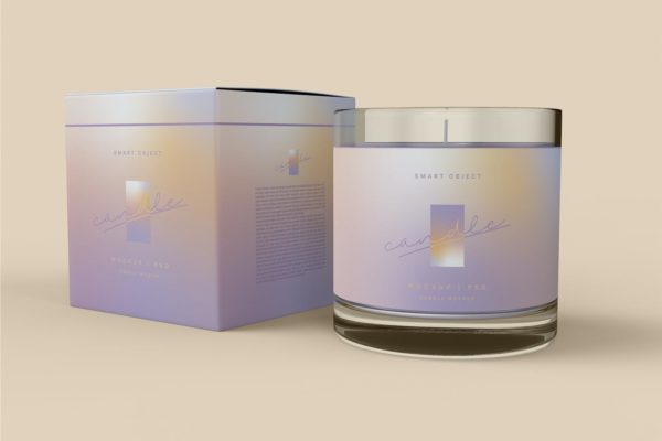 蜡烛与包装盒模型(PSD)