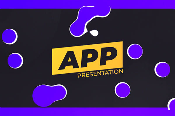 创意液体元素手机App应用促销演示视频[AEP]