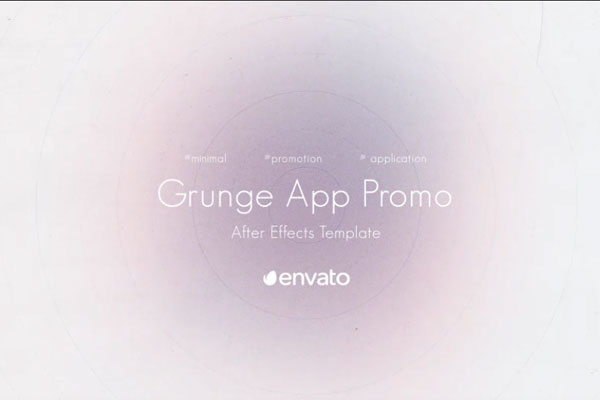 Grunge风格手机App应用程序介绍演示AE视频模板[aep]