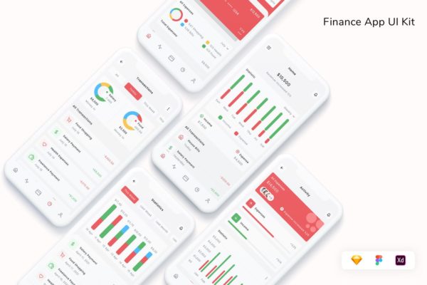 金融 App UI Kit (FIG,SKETCH,XD)