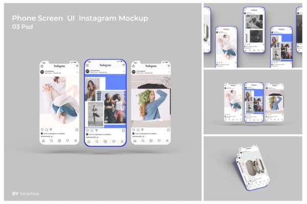 手机屏幕/ UI / Instagram产品模型